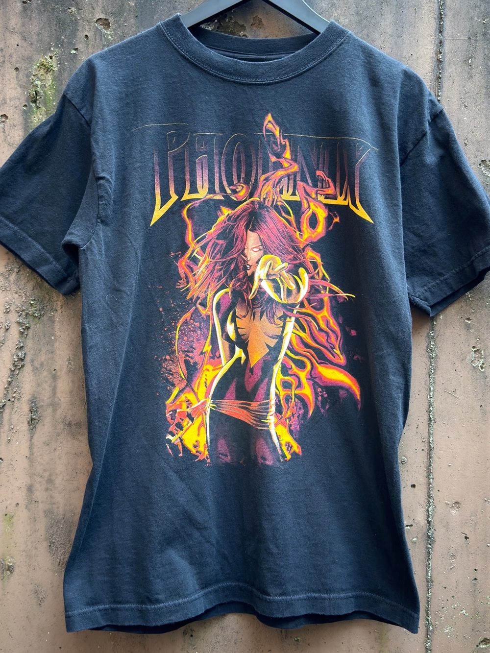 Marvel X-Men Phoenix black cotton tee Size M mad engine vintage